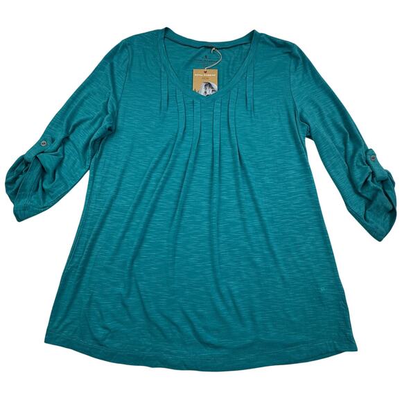 Royal Robbins Outdoor Soft Noe 3/4-Sleeve Vee Shirt Women's Size Large - Picture 1 of 7